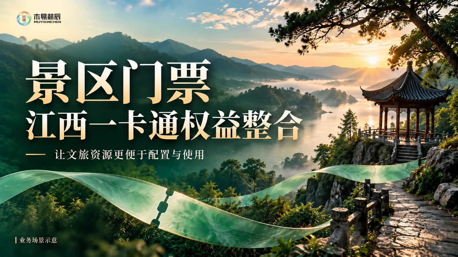文旅平台景区门票与江西一卡通权益整合业务场景示意封面